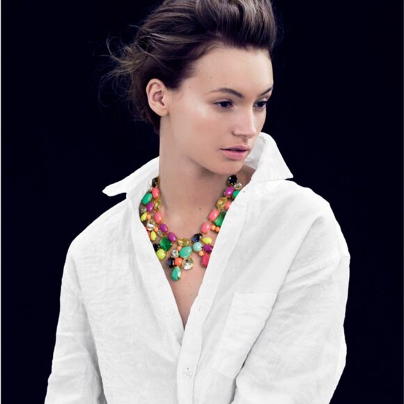 J. Crew perfect shirt in linen 2p - Picture 3 of 6